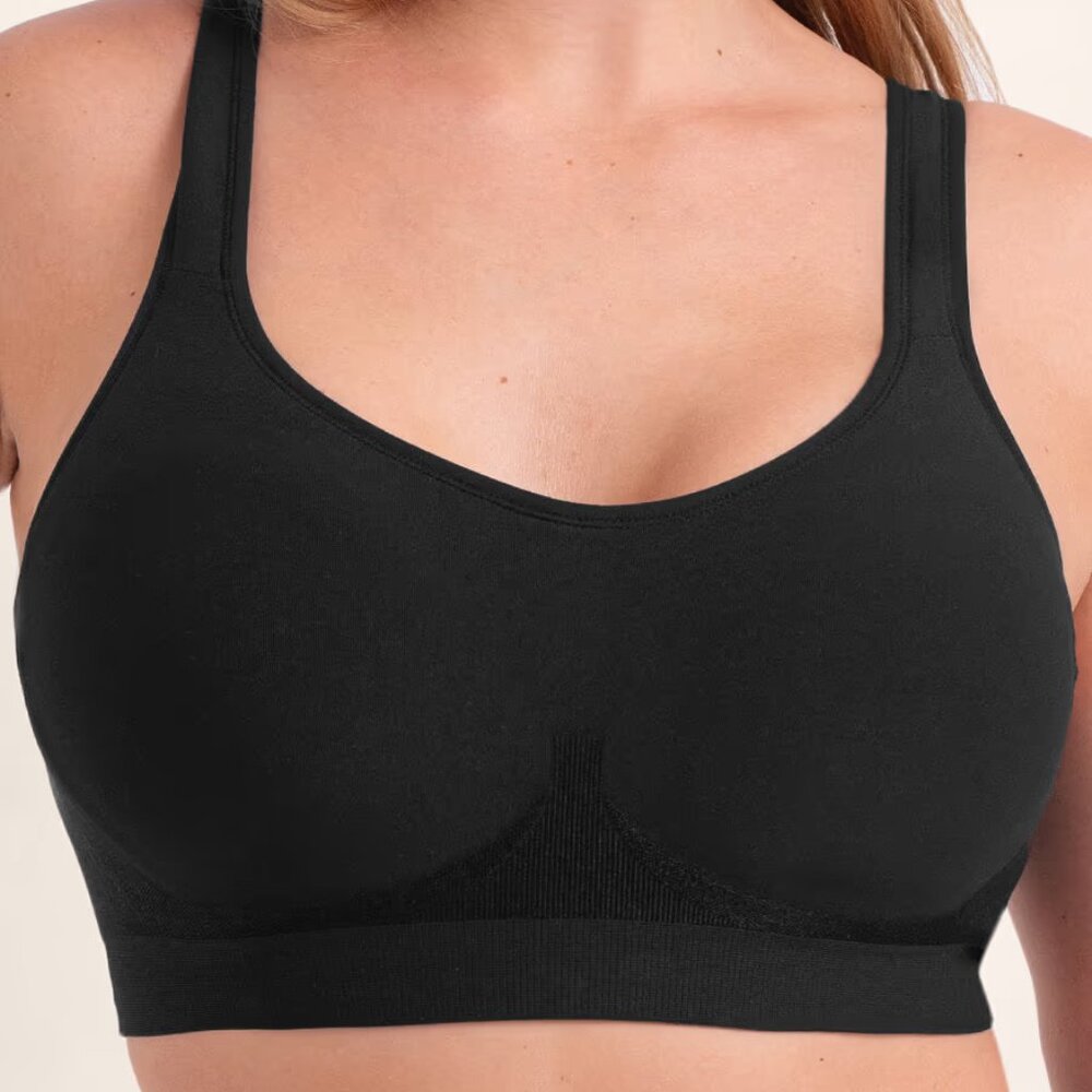 Truekind Daily Comfort Wireless Shaper Bra in Black XL‎ NWT
